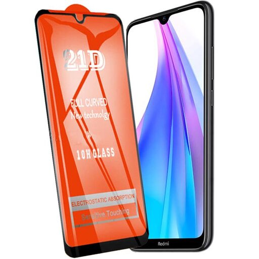 گلس فول چسب شیشه ای شیائومی note 8 pro/poco m3 /redmi 9T محافظ صفحه نمایش21dو  Full glass 9d  