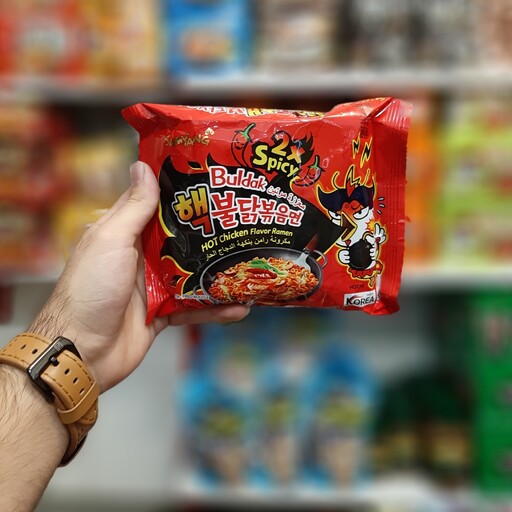 نودل کره ای اورجینال سامیانگ مدل دبل اسپایسی 2xspicy Samyang سام یانگ رامن ramen