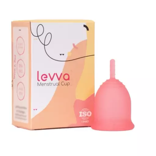 کاپ قاعدگی ( لیوا کاپ)  سایز 1 ( کوچک‌) برند  لیوافارما levva  farma( لیوا کاپ ) رنگ صورتی 