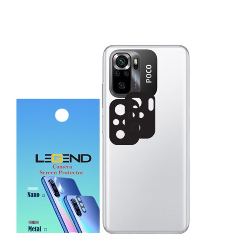 محافظ لنز دوربین فلزی مدل LEGEND مناسب موبایل شیائومی Poco M5s بسته 2 عددی