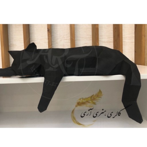 مجسمه گربه خوابیده مدل مدرن