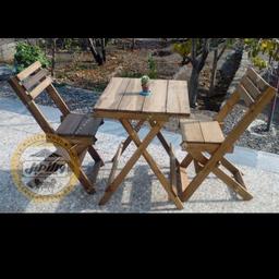 ست میز و صندلی چوبی تاشو دونفره _به روش پس کرایه _ارسال به سراسر کشور 