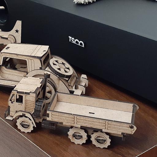 پازل چوبی سه بعدی بهکات طرح کامیون