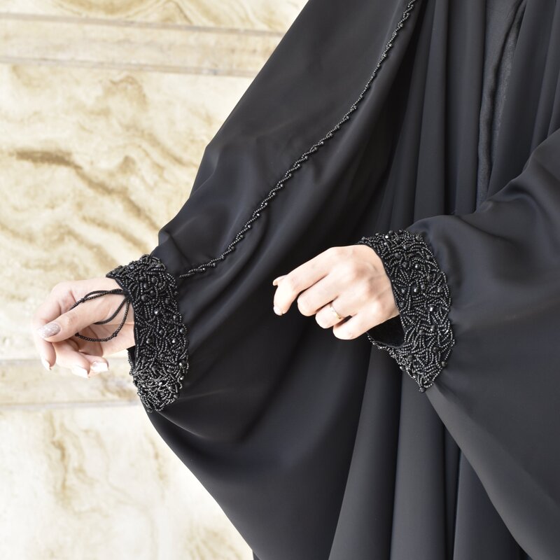 چادر عربی جواهر دوزی شده مدل مروارید چادر سرای پرستیژ