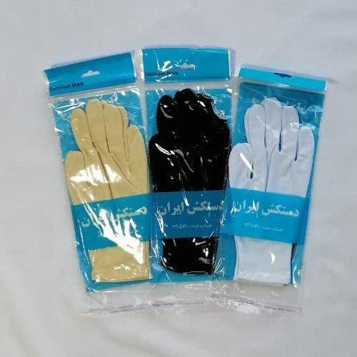 دستکش نخی زنانه ایران دستکش در سه رنگ مشکی سفید کرمی