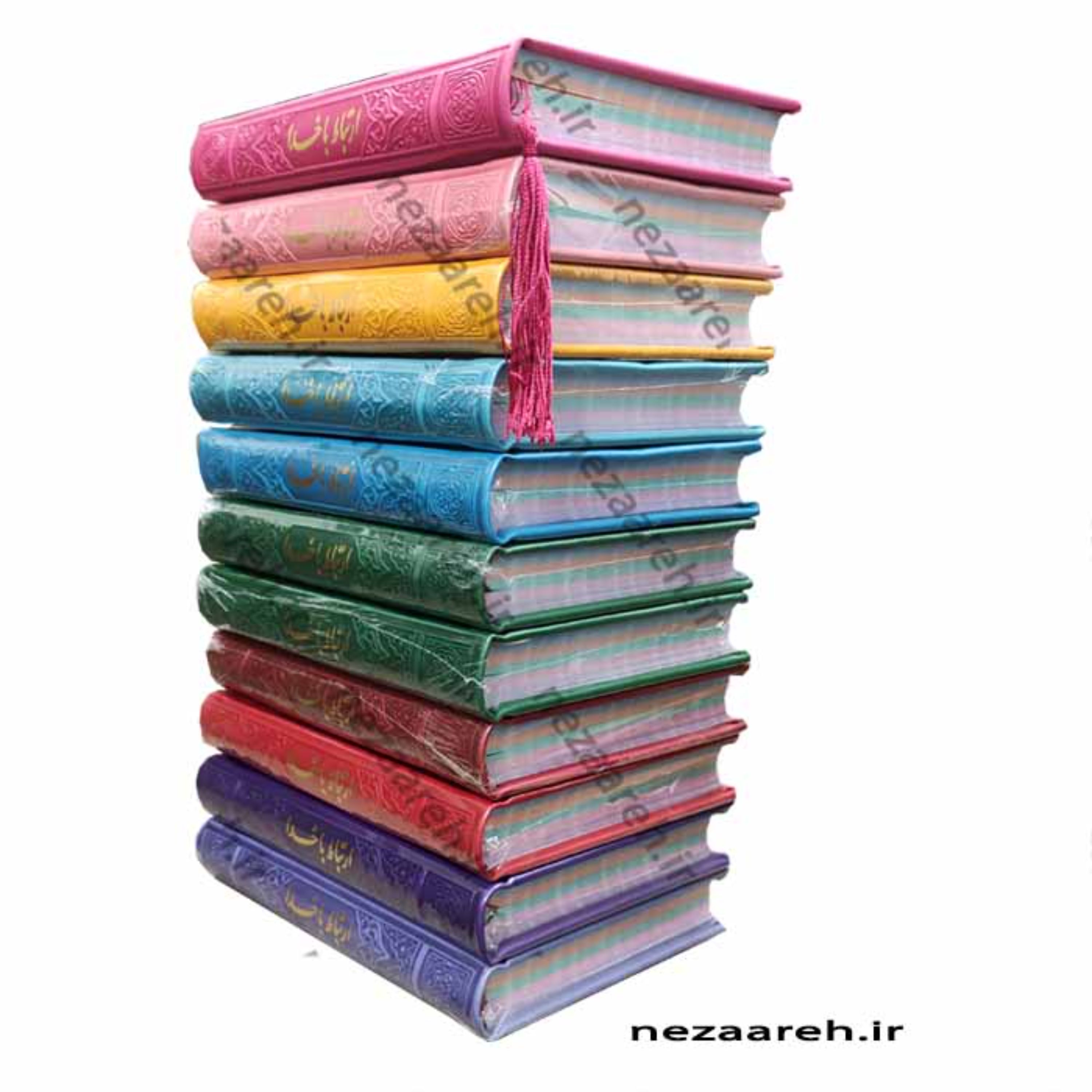 کتاب ارتباط با خدا رنگی (جلد چرم و رنگی و درشت خط و همراه با صفحات رنگین کمانی) 