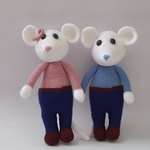 عروسک بافتنی زوج موش (جی جی)