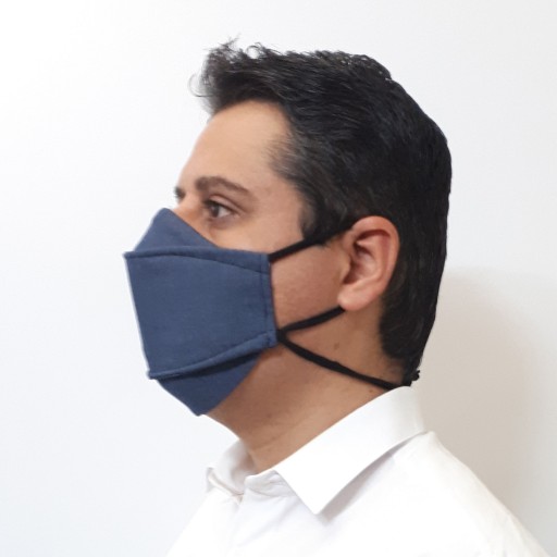ماسک سه بعدی(3D) بنددار مردانه، طرح لی آبی روشن(1433243)