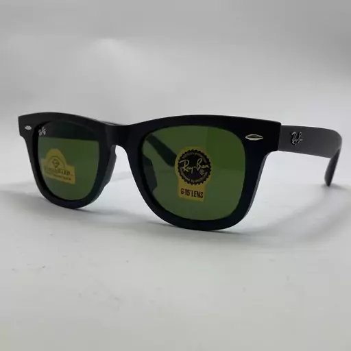 عینک ویفرر ریبن Reyban WAYFARER مشکی مات شیشه سنگ نشکن زد خش با پک کامل اورجینال 