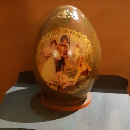 تخم مرغ شیشه ای پتینه شده هنر دست