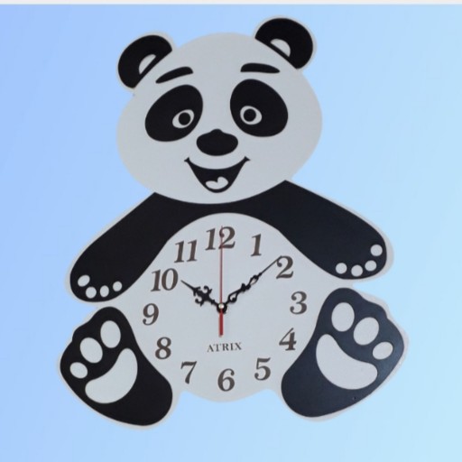 ساعت دیواری کودک آتریکس مدل پاندا کد B123