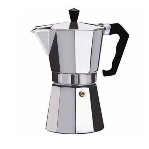 قهوه جوش موکاپات 3 کاپ آلومینیومی رنگ استیل