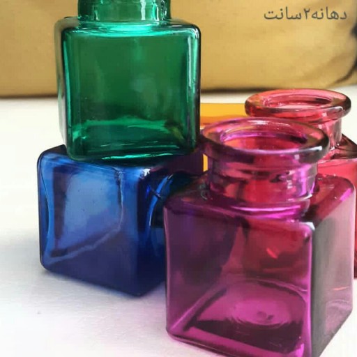 شیشه فانتزی رنگی مدل مکعبی