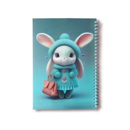 دفتر نقاشی حاشیه دار - طرح خرگوش سرمایی
