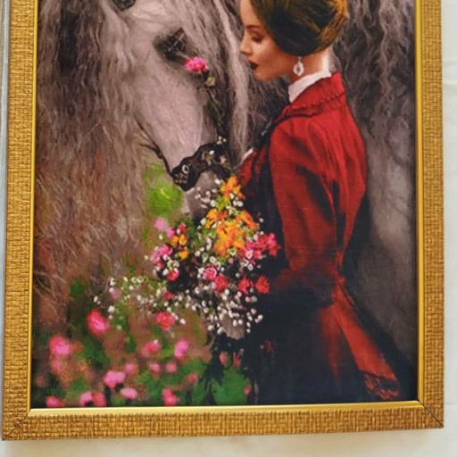 تابلو دخترک اسب سوار