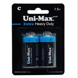 باتری متوسط C یونی مکس Uni-Max سری Extra Heavy Duty مدل R14P UM2 Baby 14D