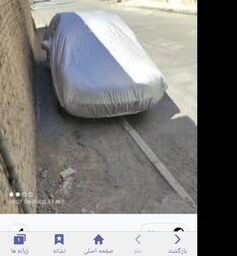 چادر ماشین  ضداب و ضدگرد وخاک  رنگ طوسی  و راه راه ابی سفید  پراید پژو پرشیا سمند تیبا 206