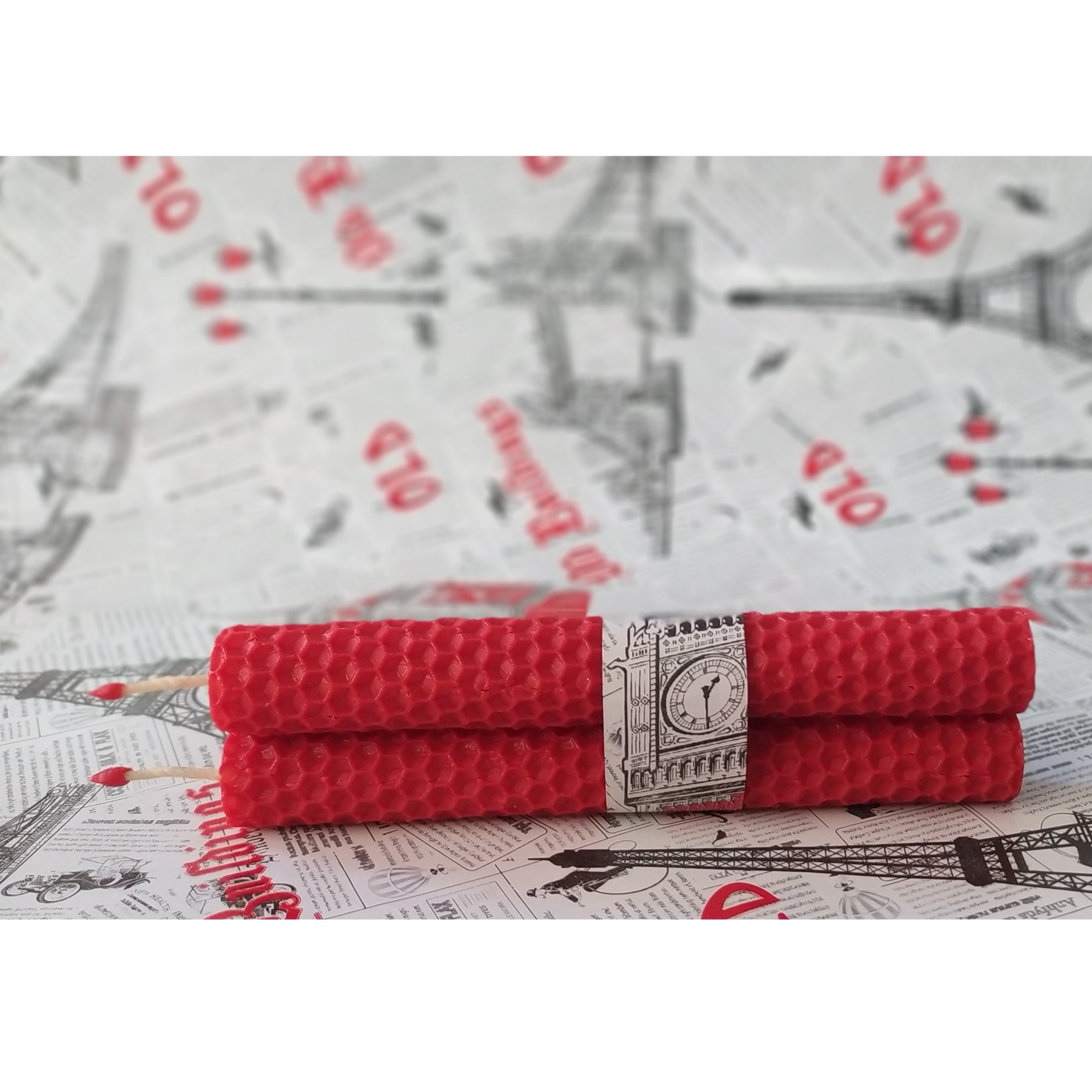 شمع موم عسلی