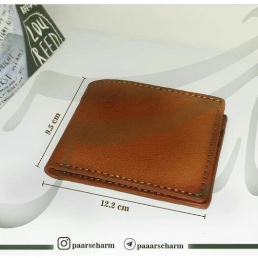کیف پول مردانه چرم طبیعی بزی ، کاملا دستدوز دارای رنگبندی