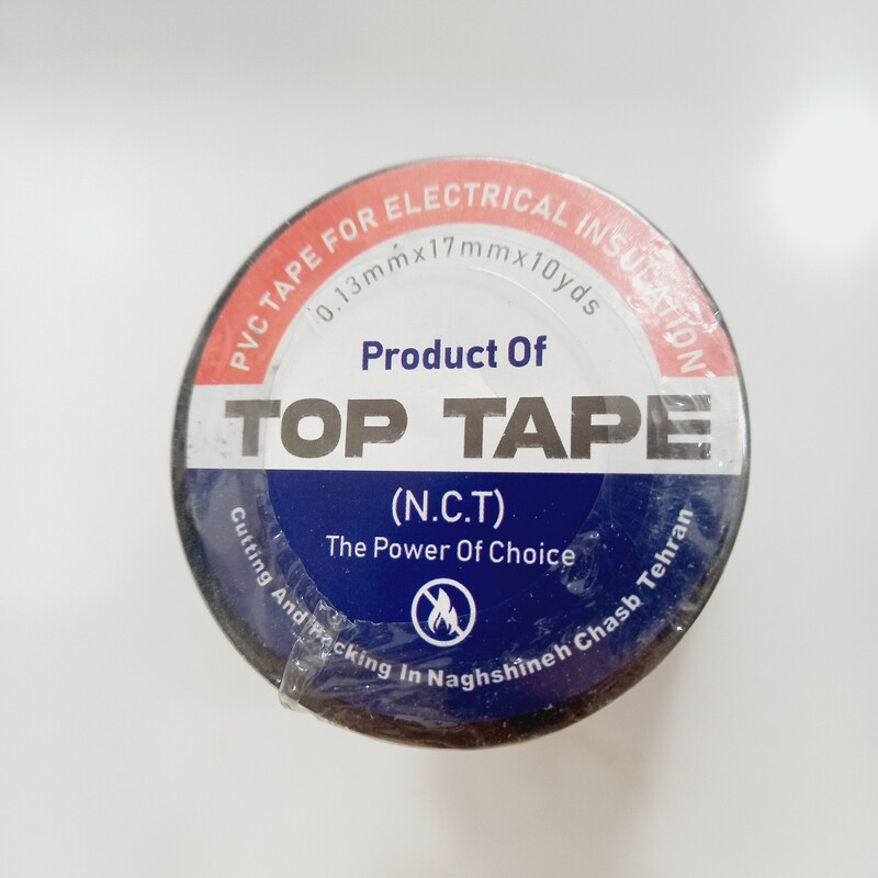 نوار چسب برق مشکی تاپ تیپ 10 یارد پهنای 18 میلی متر Top Tape