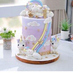 کیک  تولد خامه ای بچگانه 
