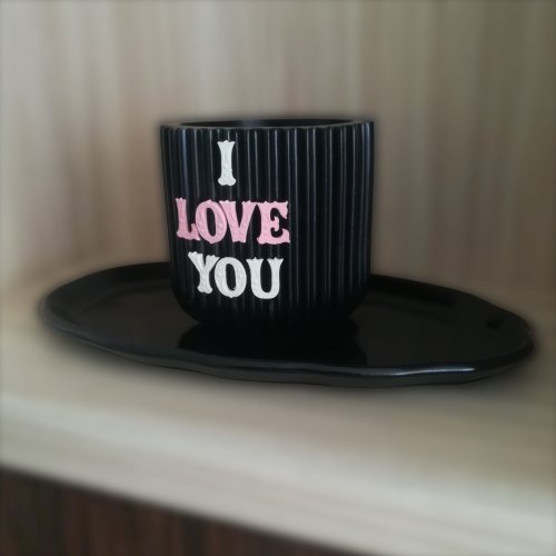 گلدان دکوراتیو بتنی طرح سیاه مدل SS28702