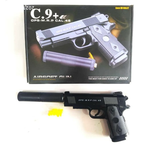 تفنگ اسباب بازی فلزی ساچمه ای مدل +C9