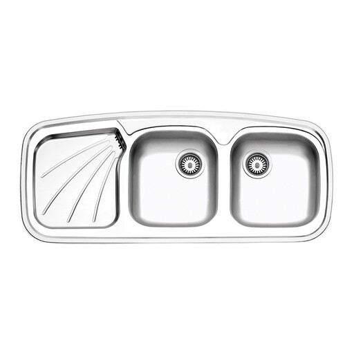 سینک ظرفشویی استیل البرز  نیمه  فانتزی مدل 270  در 50 توکار
