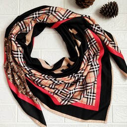 روسری پاییزه نخی کشمیر طرح بربری با ارسال رایگان 