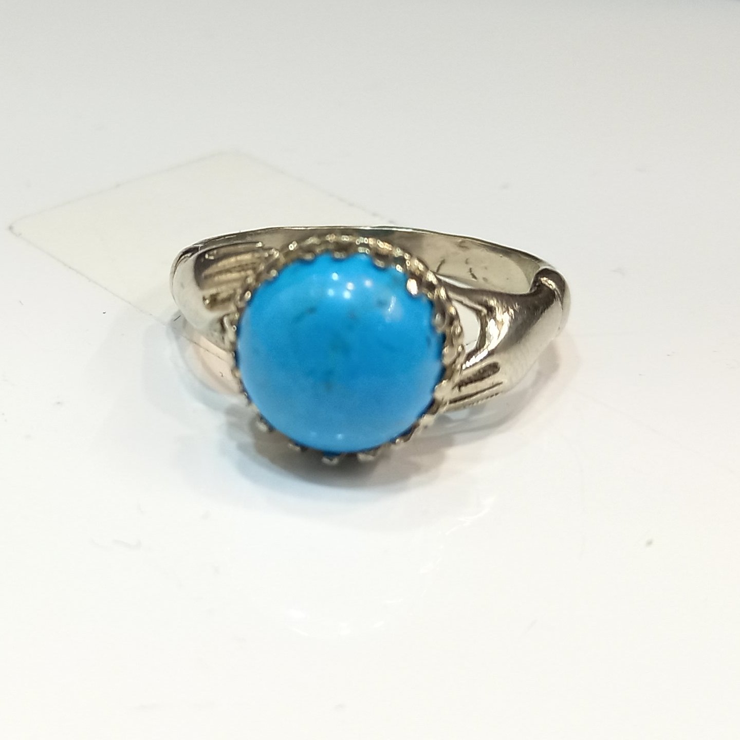 انگشترمردانه نگین فیروزه ای دست دلبر