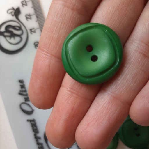 دکمه دایره تو چهارگوش رنگ سبز (10 عددی)