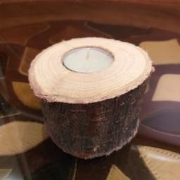 جاشمعی چوبی تنه درخت دست ساز