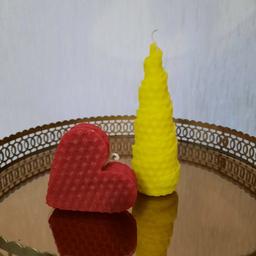 شمع مخروطی بیزوکس(موم عسل)در رنگ دلخواه ارتفاع 10 سانت