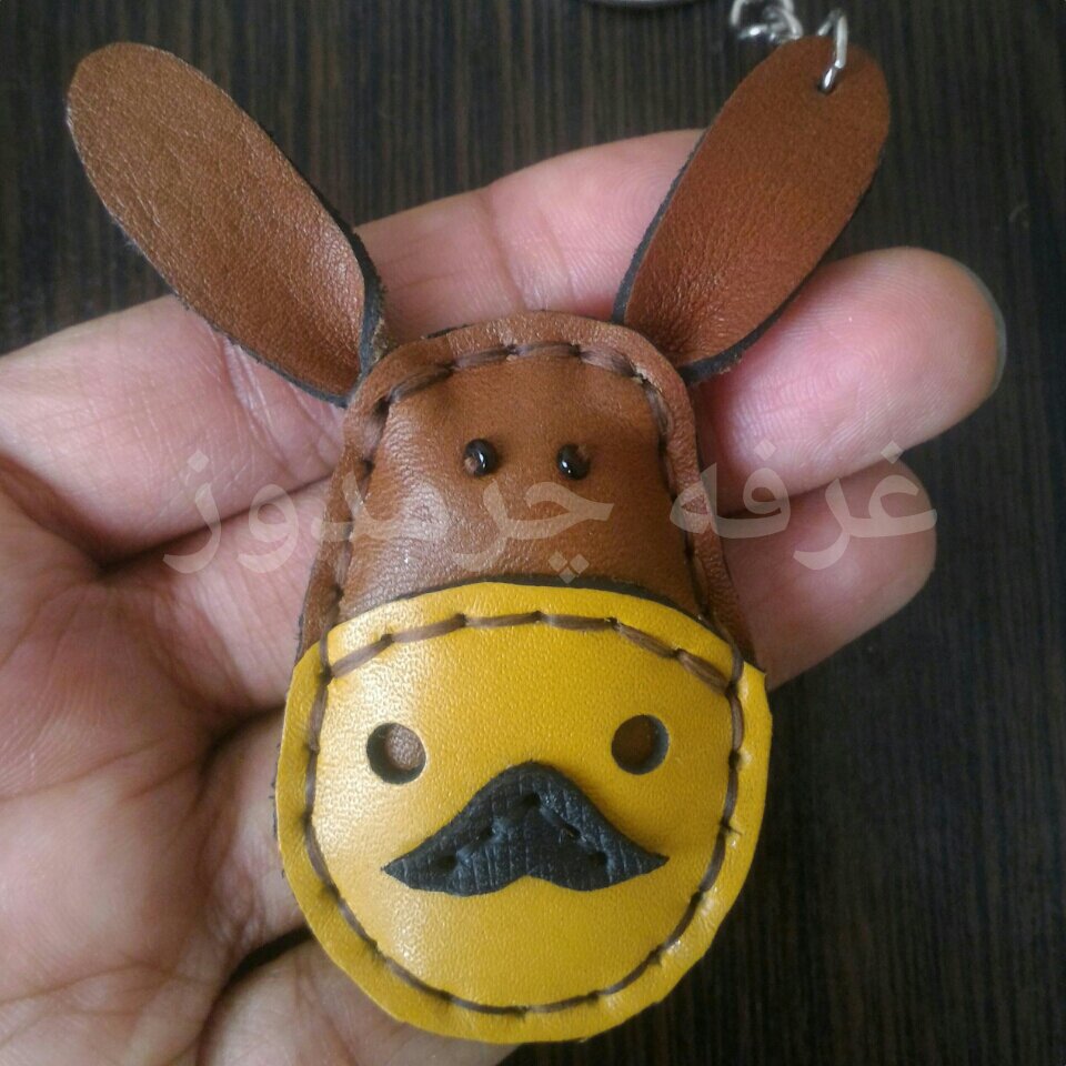 ست جاکلیدی چرم دست دوز خانم و آقای الاغ (چرم طبیعی)