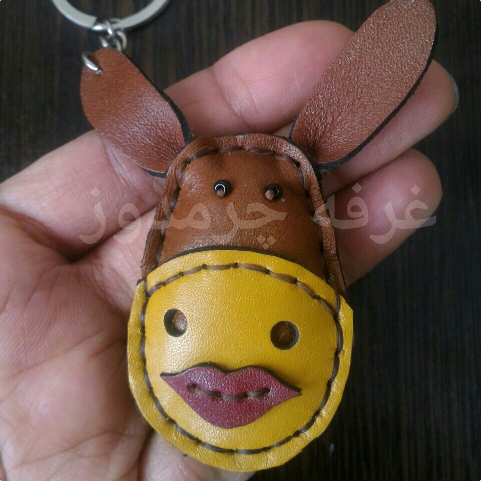 ست جاکلیدی چرم دست دوز خانم و آقای الاغ (چرم طبیعی)