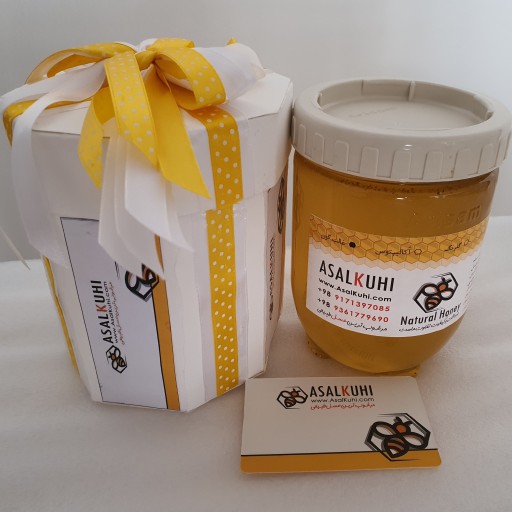 عسل گون ارگانیک-1000 گرم، مناسب برای هدیه با پکیج ویژه 