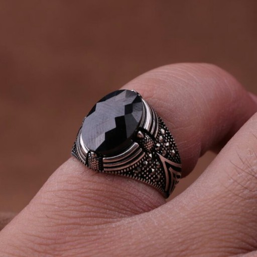 انگشتر ترک تراش الماسی اصل ( انگشتر مردانه ترک تراش )