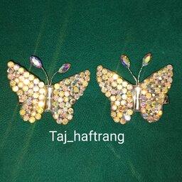 اکسسوری فانتزی مو مدل پروانه هفت رنگ  تک