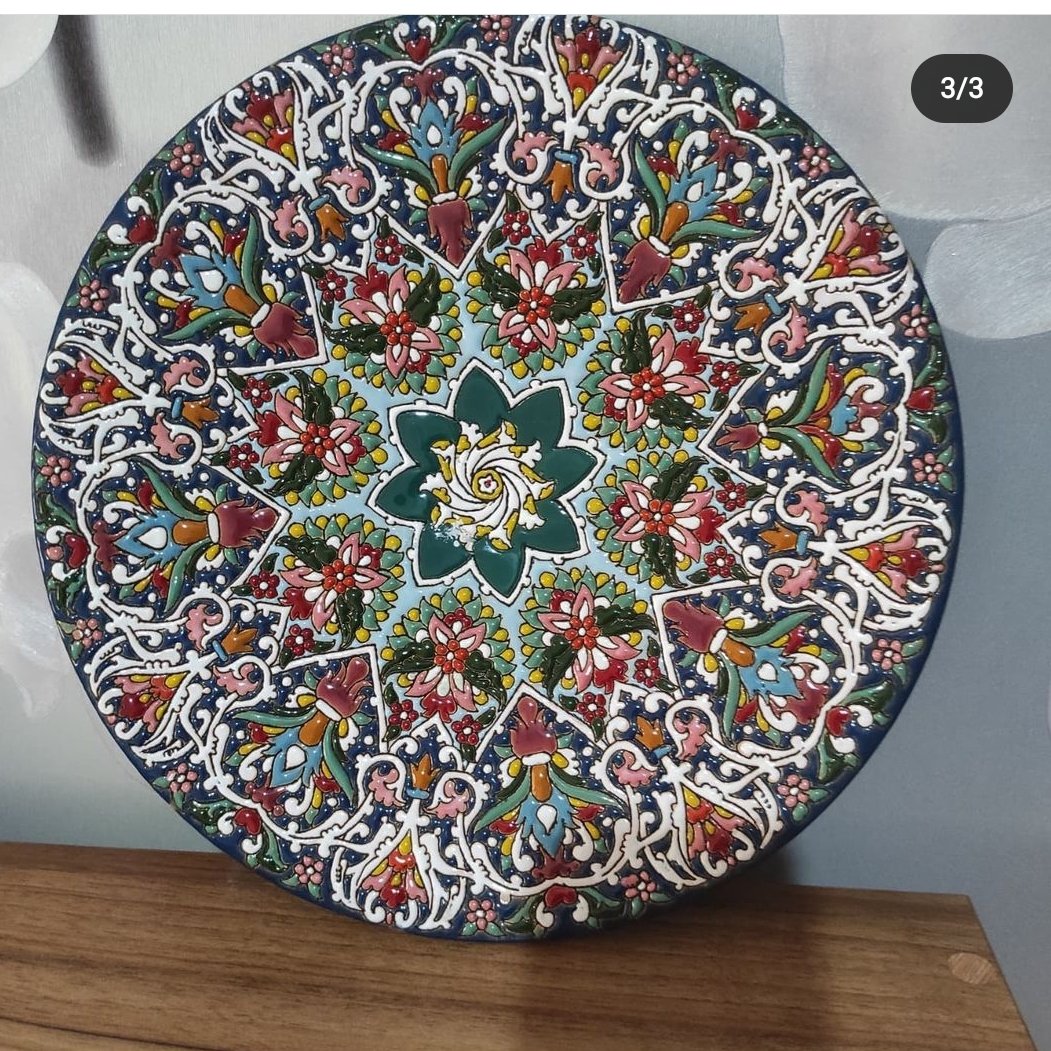 بشقاب دیوارکوب سفالی میناکاری 03