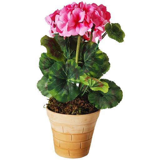 گلدان به همراه گل مصنوعی مدل شمعدانی کد sh4a