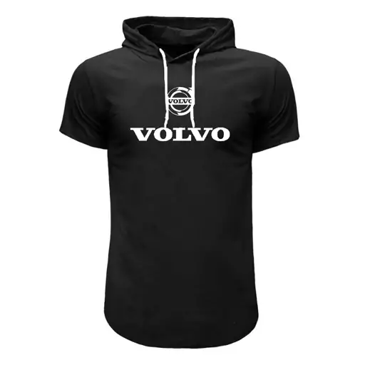 تیشرت کلاه دار مردانه طرح volvo مدل y 657578