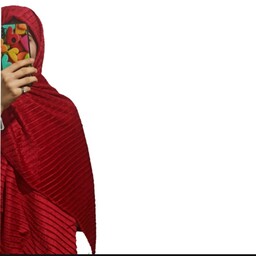 شال و روسری زنانه و دخترانه زیبا در رنگ قرمز 