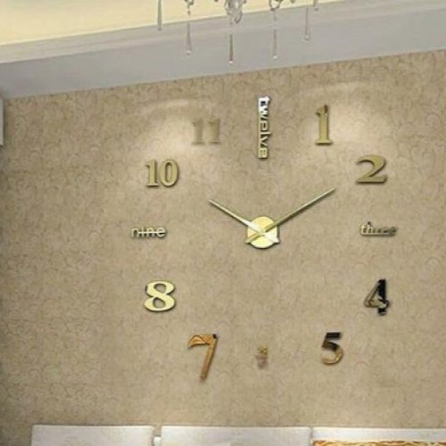 ساعت دیواری پازلی اعداد  نامنظم چوبی موتور آرام گرد و بی صدا 