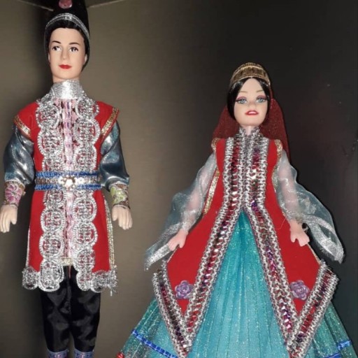 عروسک تزئینی با لباسهای محلی(عروس یا داماد)