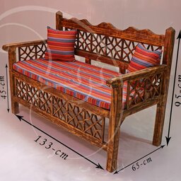  تخت سنتی  دونفره 120در60گره ستاره تشک و کوسن جاجیم تحویل در باربری مقصد 
