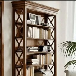 کتابخانه چوبی سنتی شبکه ای گره چینی  قفسه کمد  استند 