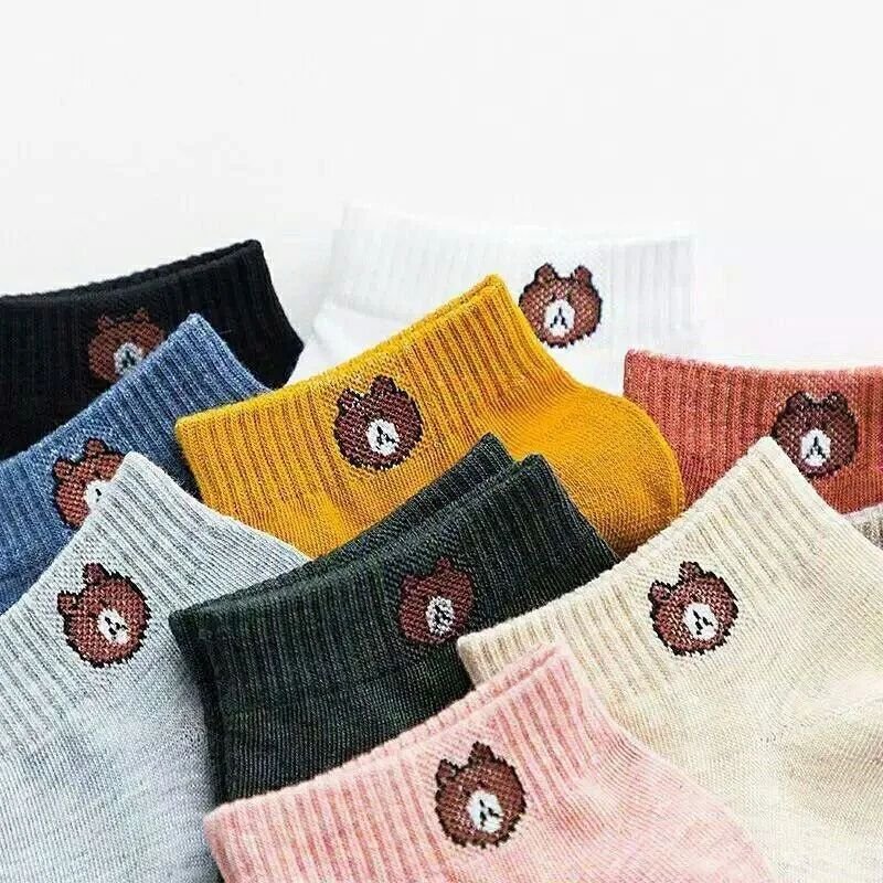 جوراب مچی تدی قهوه ایی رنگ نخ پنبه اورجینال درجه یک