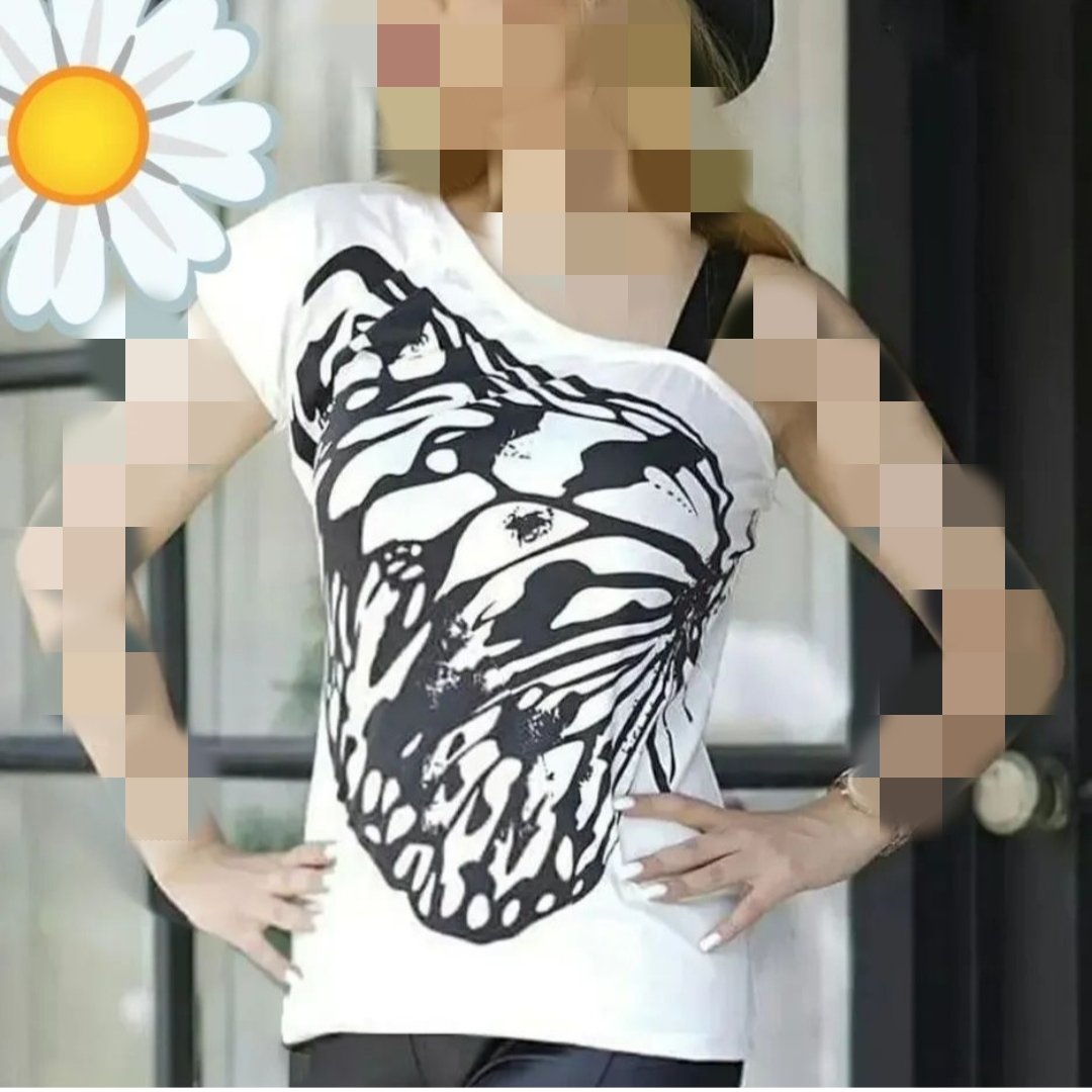 تاپ رومی پروانه ای شیک سفید 