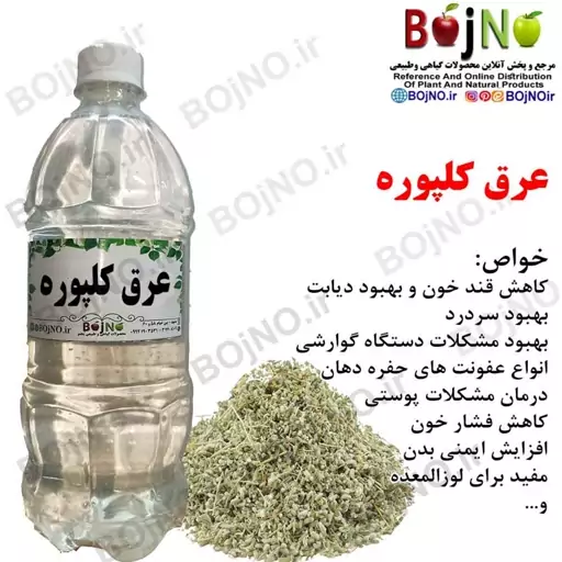 عرق کلپوره سنتی بجنو (آب چشمه)