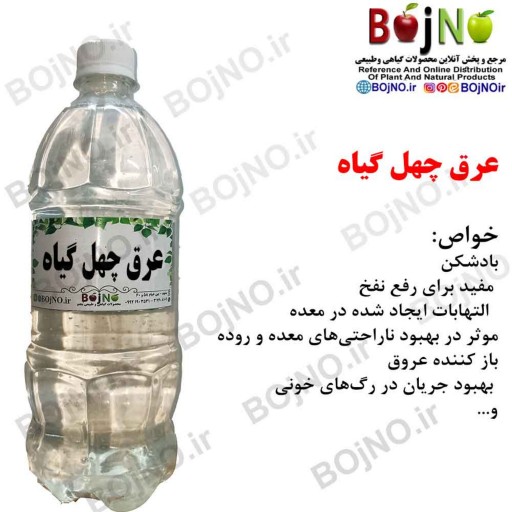 عرق چهل گیاه سنتی بجنو (آب چشمه)